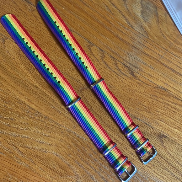 Rainbow Striped Bracelets (2pcs) - Picture 3 of 5